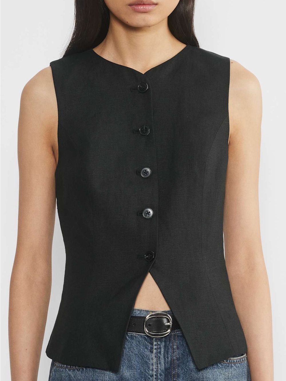 Aritzia Wilfred Regal Linen Vest - Sz 2